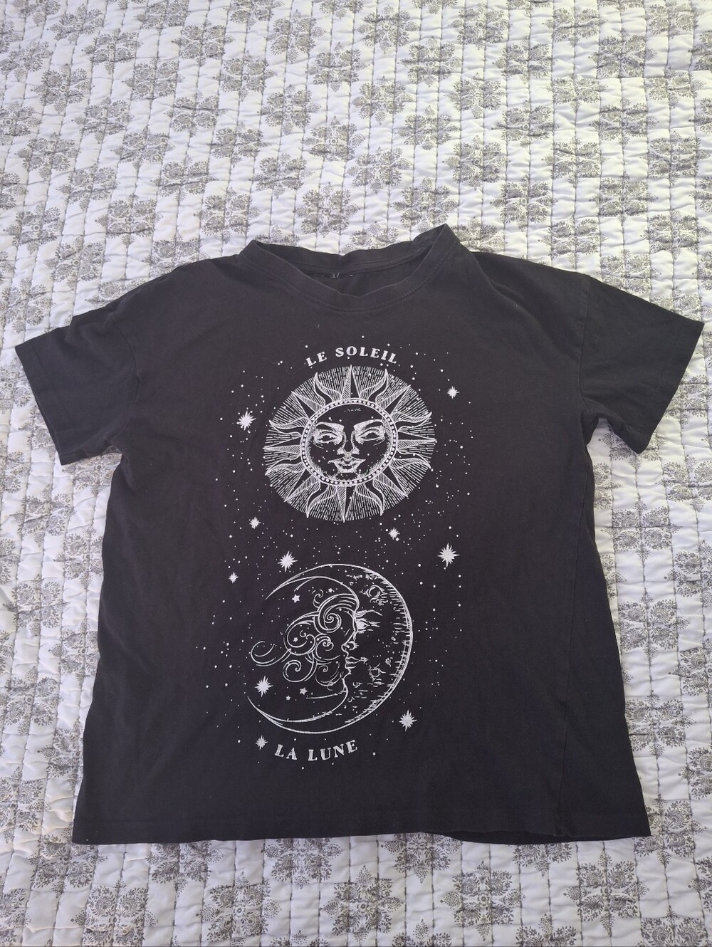 Black Celestial Sun & Moon Graphic Tee
